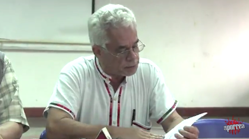 Jesús Jesús Puerta realizó una contribución teórica en el Seminario Balance del Proceso Bolivariano y de los Gobiernos Progresistas celebrado el sábado 28 de octubre en Caracas, que denominó: Apuntes de Balances y Perspectivas del Chavismo