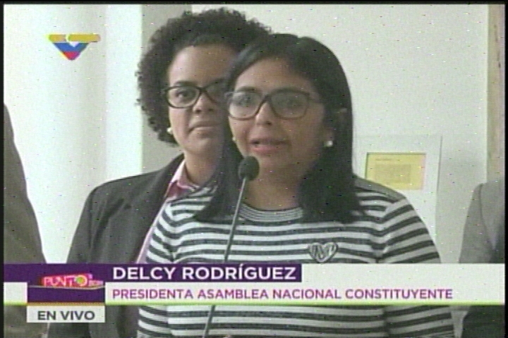 La presidenta de la ANC, Delcy Rodríguez