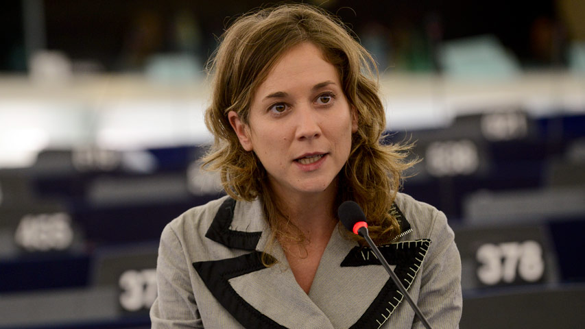 Marina Albiol, portavoz de Izquierda Unida (IU) en el Parlamento Europeo