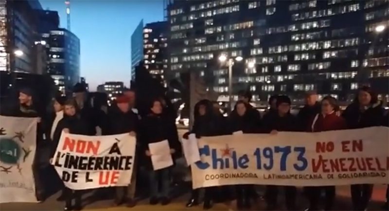Movimientos sociales protestaron en Bélgica para rechazar las sanciones impuestas el pasado 13 de noviembre