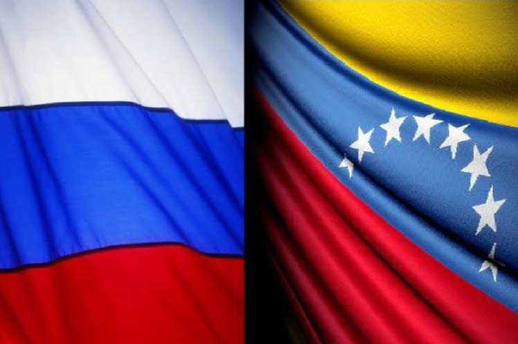 Banderas de Venezuela y Rusia