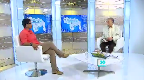 Erika Farías entrevistada por Carlos Croes en el programa de Televen Regiones