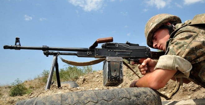 Soldado del Ejército armenio./AFP
