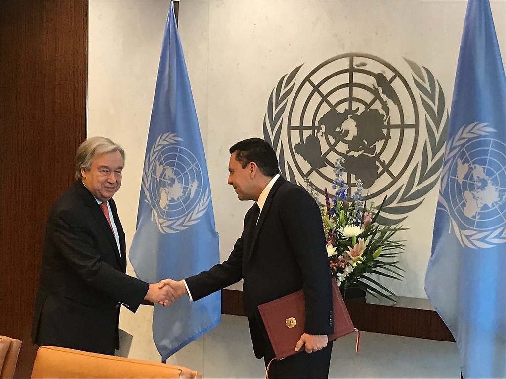 El embajador encargado de Venezuela ante ONU, Samuel Moncada