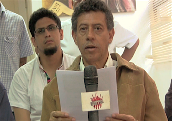 Miguel Ángel Hernandez leyó el comunicado del Movimiento: Oposición de Izquierda en Lucha