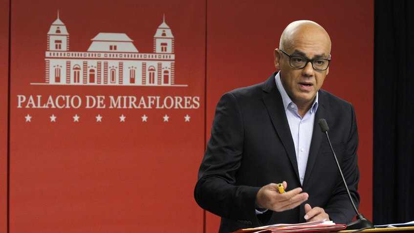 El ministro de Información, Jorge Rodríguez