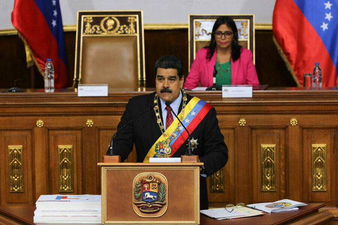 Presidente Maduro durante su mensaje anual a la nación