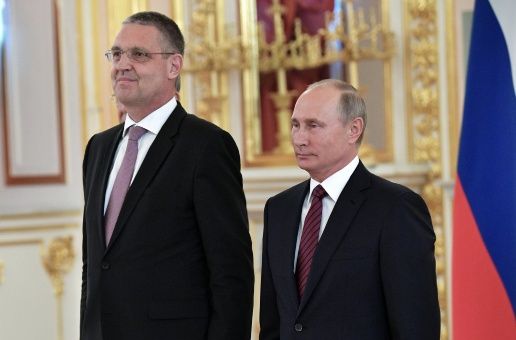 Markus Ederer y Vladimir Putin
