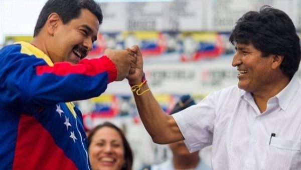 El presidente Morales apoya al gobierno del presidente Nicolás Maduro y rechaza las declaraciones del secretario de Estado de EE. UU. Rex Tillerson.
