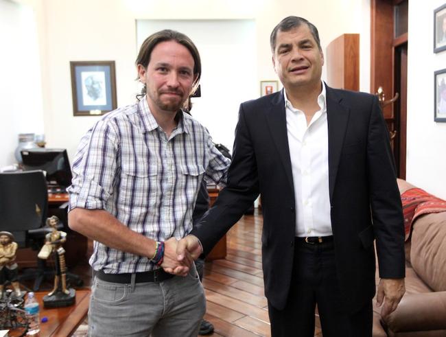 Rafael Correa y Pablo Iglesias