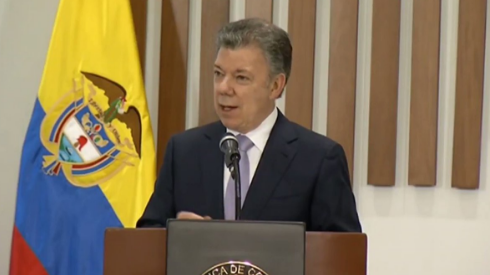 El presidente Colombia, Juan Manuel Santos