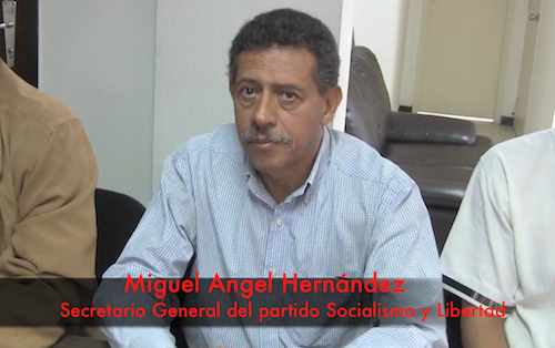 No hay ninguna coincidencia entre nuestra posición y la de la derecha señaló Miguel Ángel Hernández, secretario general del partido Socialismo y Libertad (PSL)