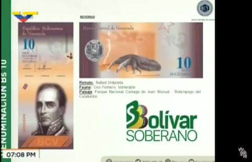 El nuevo billete de diez bolívares soberanos