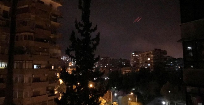 Fuego de la aviación contra Damasco este sábado
