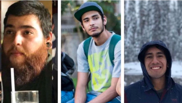 Salomón Aceves Gastélum (25), Daniel Díaz (20) y Marco Ávalos (20), fueron hallados muertos