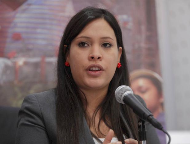 Andreína Tarazón, secretaria de Industria y Comercio del estado Miranda.