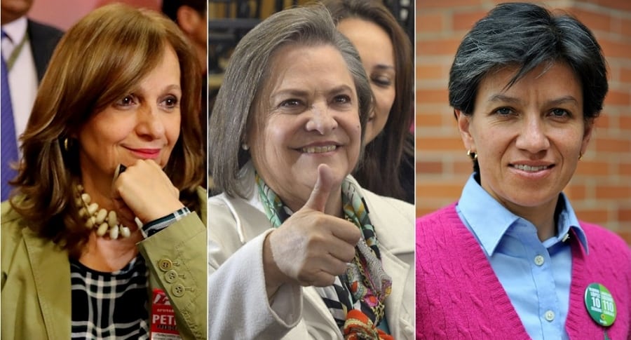 Ángela Robledo, Clara López y Claudia López, candidatas a la Viceprecidencia de Colombia