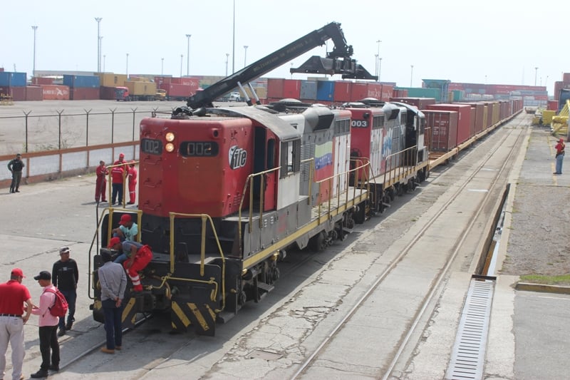 22 contenedores con productos alimenticios trasladó el tren de Puerto Cabello a Barquisimeto