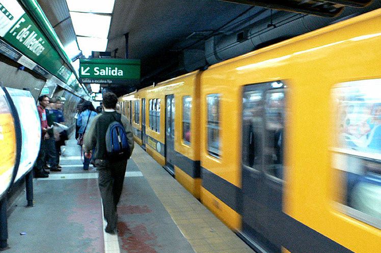 Paro en el metro de Buenos Aires