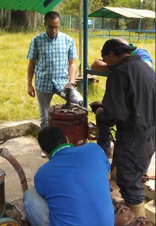 El motor dañado fue cambiado por los técnicos de Aguas de Mérida