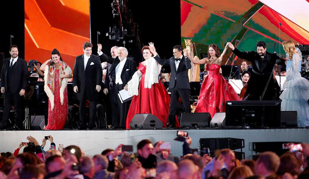 Gala musical en la Plaza Roja de Moscú