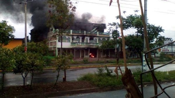 Incendio provocado en Managua