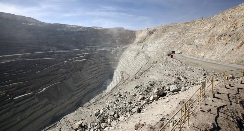 La mina de cobre Chuquicamata de la estatal Codelco, cerca de Calama, Chile