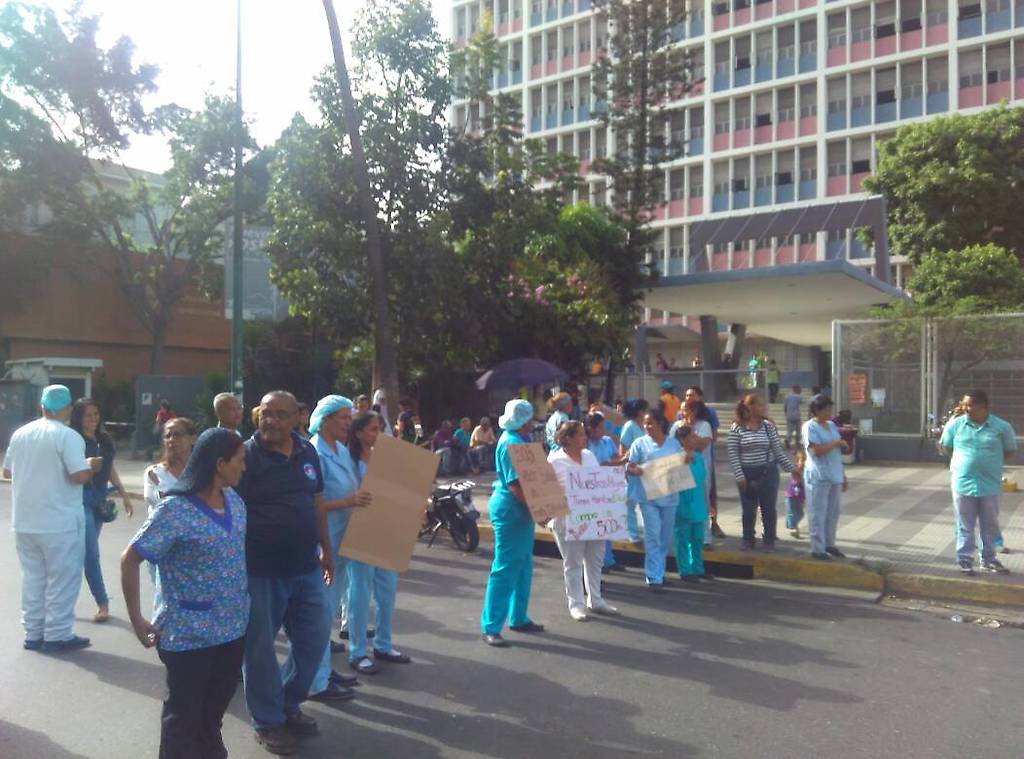 Jueves 28 de Junio: cuarto día de protesta de enfermeras de la Maternidad Concepción Palacios, Caracas