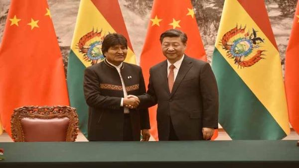 Xi Jinping y Evo Morales