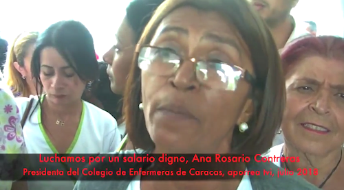 Ana Rosario Contreras presidenta del Colegio de Enfermeras de Caracas: luchamos por un salario digno