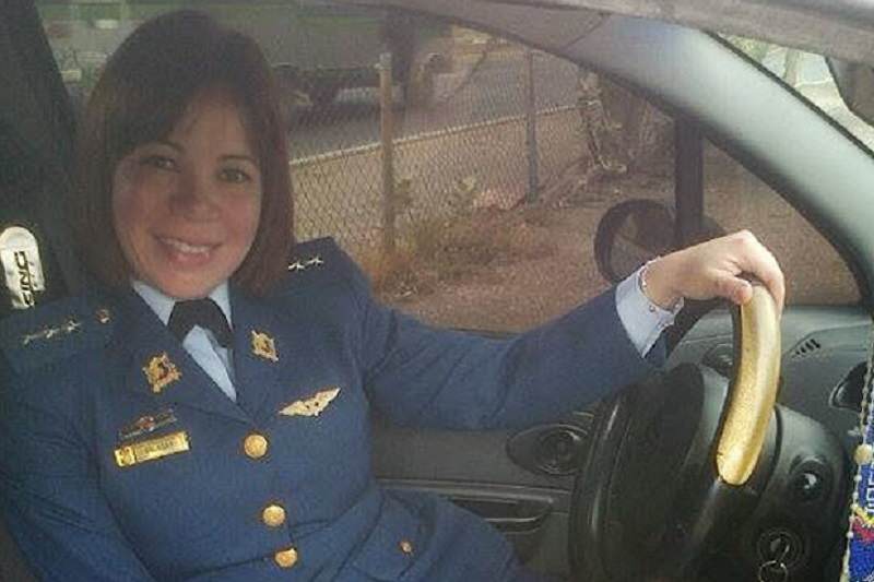 La capitana de la Fuerza Aérea Venezolana Laided Salazar