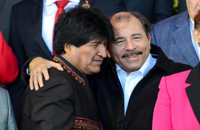 Evo Morales y Daniel Ortega