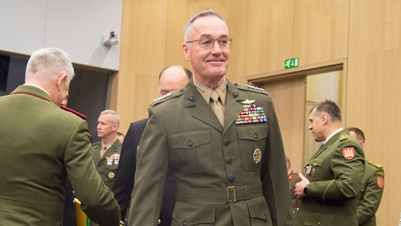 El General del Cuerpo de Marines Joe Dunford en la sede de la OTAN, en Bruselas. 16 de mayo de 2018.