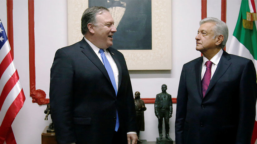 El Secretario de Estado de EE.UU, Mike Pompeo, y el presidente electo de México, Andrés López Obrador