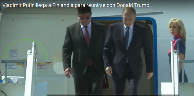 Vladimir Putin llega a Finlandia
