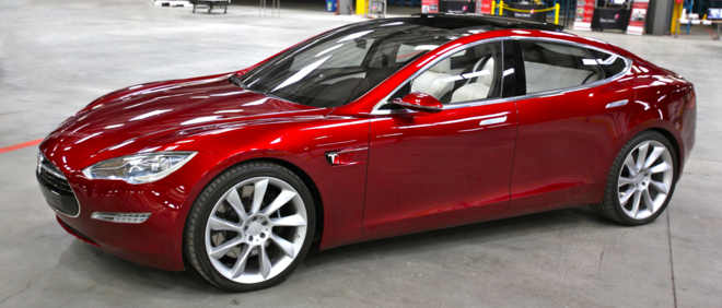 el modelo S, uno de los modelos de automóviles eléctricos de Tesla