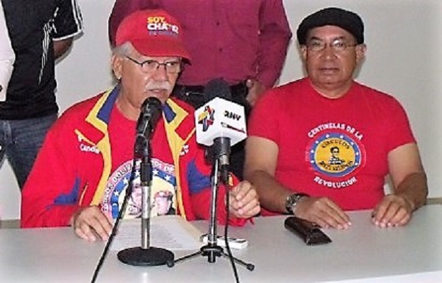 Rubén Mendoza y José Pereira, del Consejo de Coordinación Nacional de los Círculos Bolivarianos de Venezuela