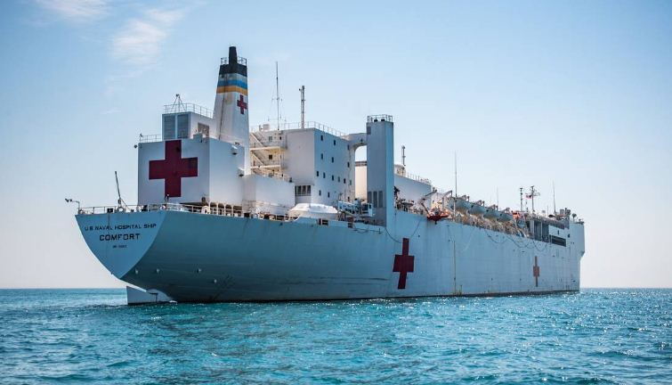El buque hospital de la Marina de Estados Unidos, Comfort