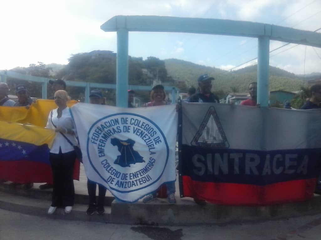 Trabajadores protestando en Bolipuertos miércoles 1/08