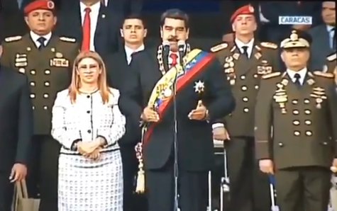 El presidente Maduro urante la conmemoración del 81 aniversario de la Guardia Nacional (GNB)