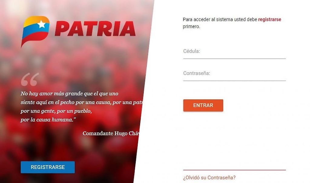 En la Plataforma Patria los registrados podrán realizar la actualización.