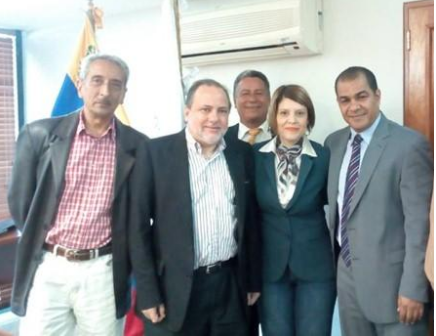 De Izquierda a derecha, Vidal Cisneros, Ricardo Ruiz, Daniel Veronese, Durga Ochoa y Andrés Giussepe