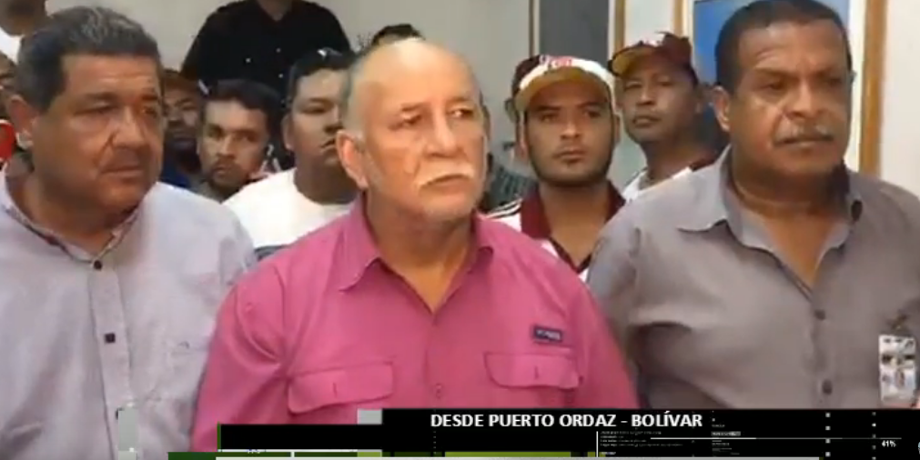 El secretario general del Sindicato de Trabajadores de Ferrominera, Rubén González