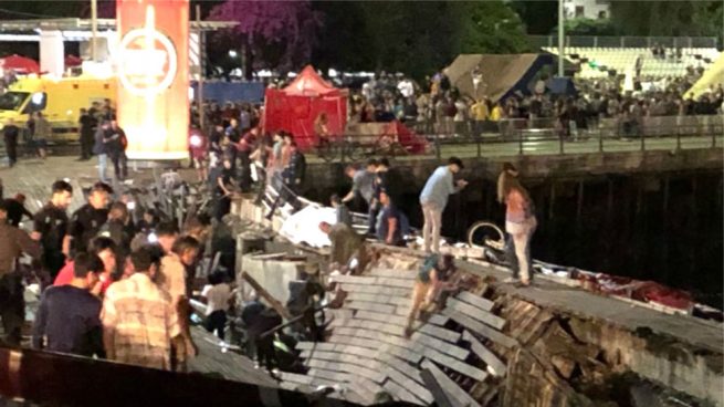 312 heridos al derrumbarse una plataforma durante un concierto del festival O Marisquiño