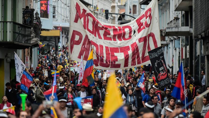 Marcha en Ecuador contra Lenín Moreno