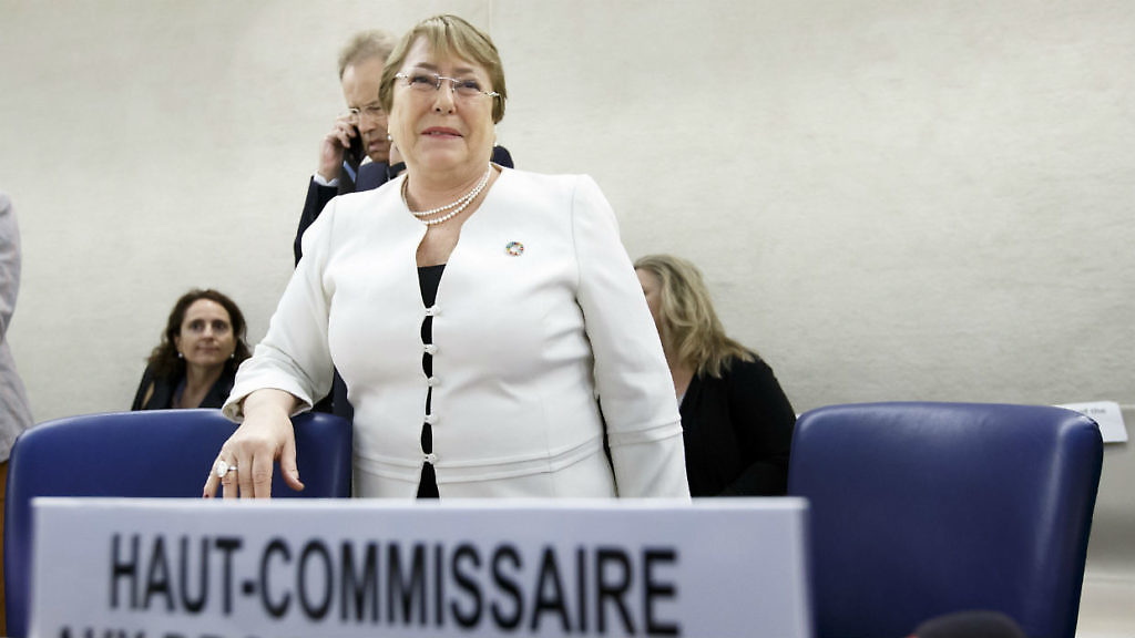 La alta comisionada de Naciones para los Derechos Humanos, Michelle Bachelet