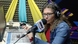 La periodista y presidenta del Sistema Radio Nacional de Venezuela, Isbemar Jiménez