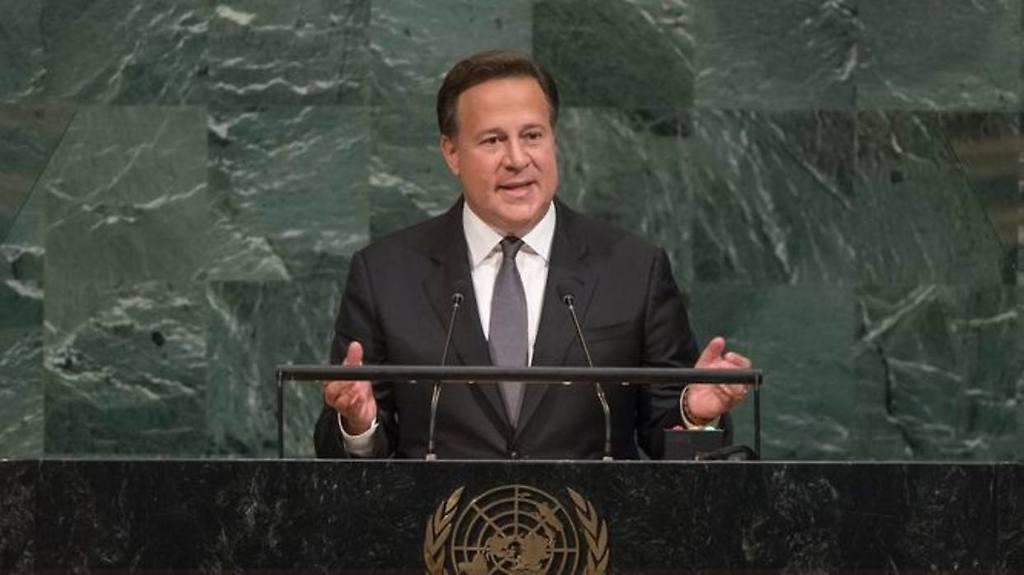El presidente de Panamá, Juan Carlos Varela,
