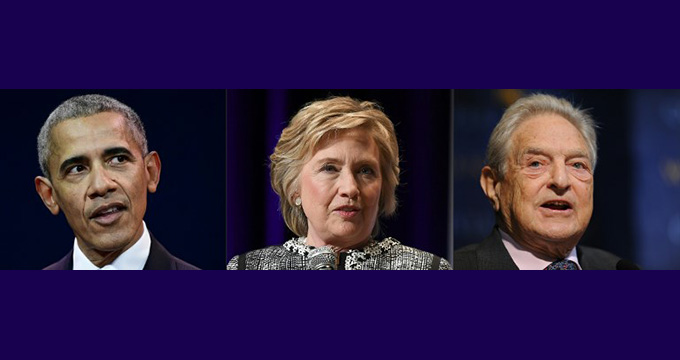 Obama, Hillaru Clinton y George Soros