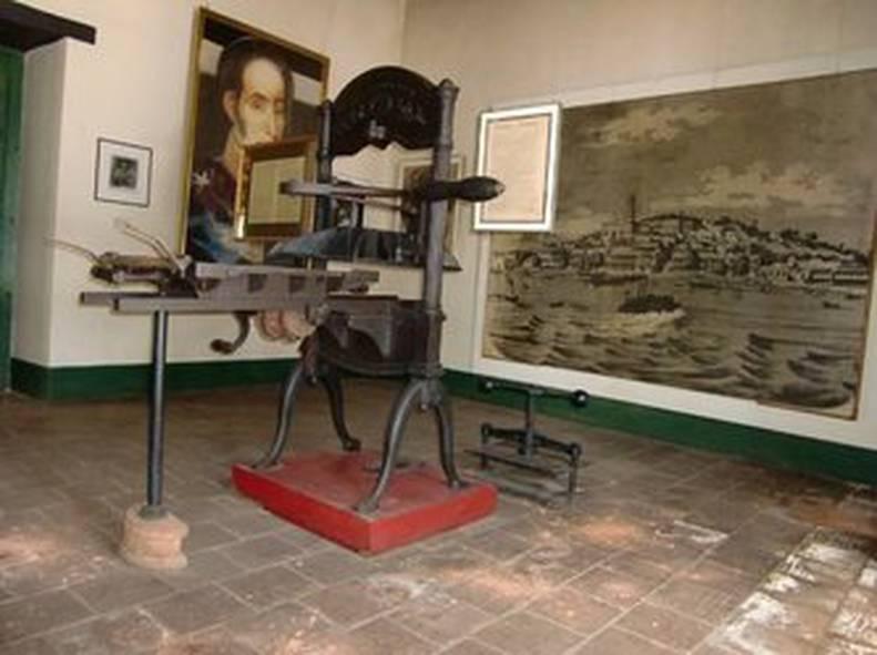 Primera imprenta del Correo del Orinoco fundado por El Libertador